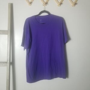 HANES COMFORT BLEND PURPLE TEE SIZE LARGE